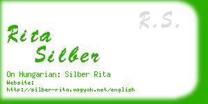 rita silber business card